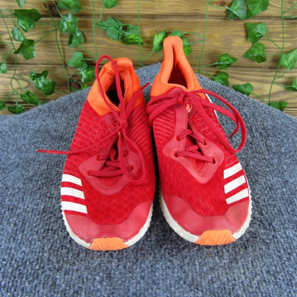 adidas Sneaker Cloudfoam Boys Y 3.5 Medium Athletic Red Synthetic Lace‎ Up